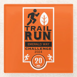 Posavasos De Vidrio Concurso de carreras de Trail Runner