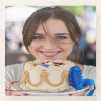 Posavasos De Vidrio Concurso de Cocina Feria Personalizar Foto