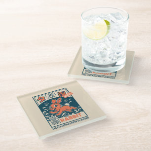 Posavasos De Vidrio Conejo Manga