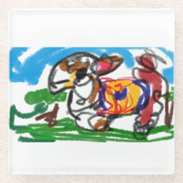 Posavasos De Vidrio Conjunto de Llamas