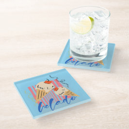 Posavasos De Vidrio Conos de helado italianos retro