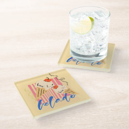 Posavasos De Vidrio Conos de helado italianos retro