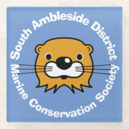 Posavasos De Vidrio Conservación Marina Con Cabeza De Mantequilla. Pos