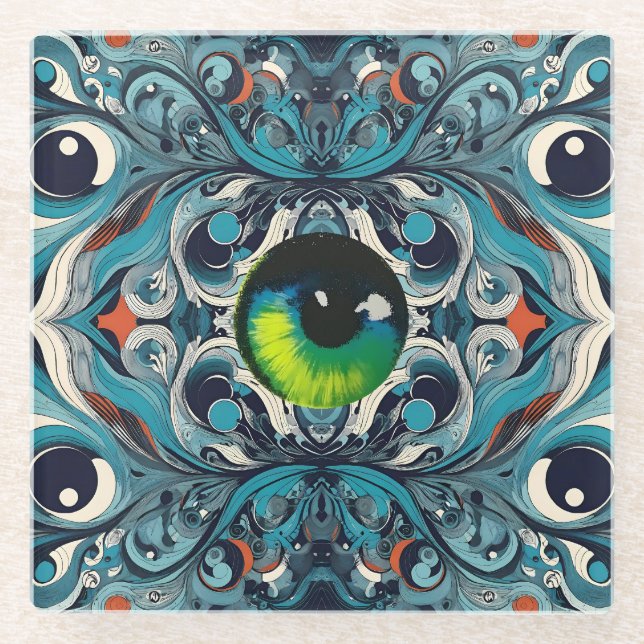 Posavasos De Vidrio Contraataque de Cataract - Arte de Ken Gage (Anverso)