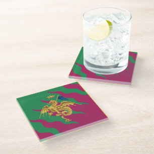 Posavasos De Vidrio Contrada del Drago Palio di Siena