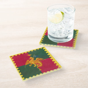 Posavasos De Vidrio Contrada del Drago Palio di Siena