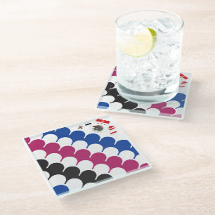 Posavasos De Vidrio Contrada Sovrana dell' Istrice (Porcupine) Palio