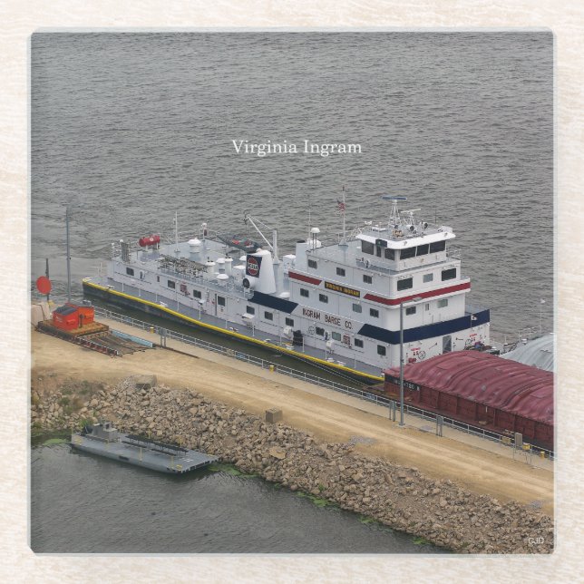 Posavasos De Vidrio Copas de vidrio Virginia Ingram (Anverso)
