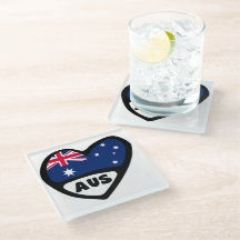 Corazón de bandera de Australia