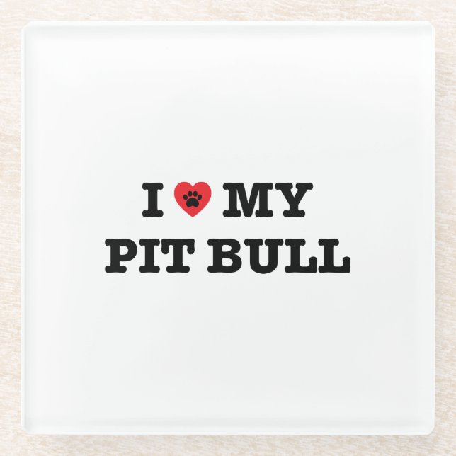 Posavasos De Vidrio Corazón de mi toro de pozo (Anverso)