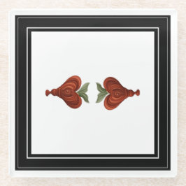 Posavasos De Vidrio Corazones Alegres