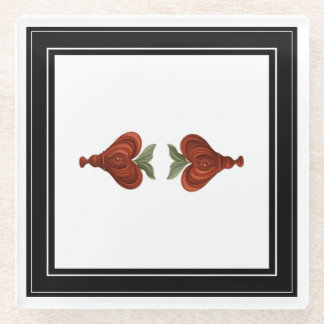 Posavasos De Vidrio Corazones Alegres