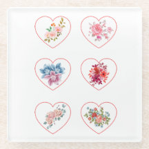 Corazones con flores