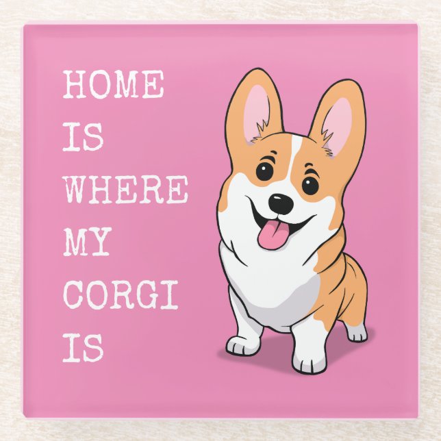 Posavasos De Vidrio Corgi (Anverso)