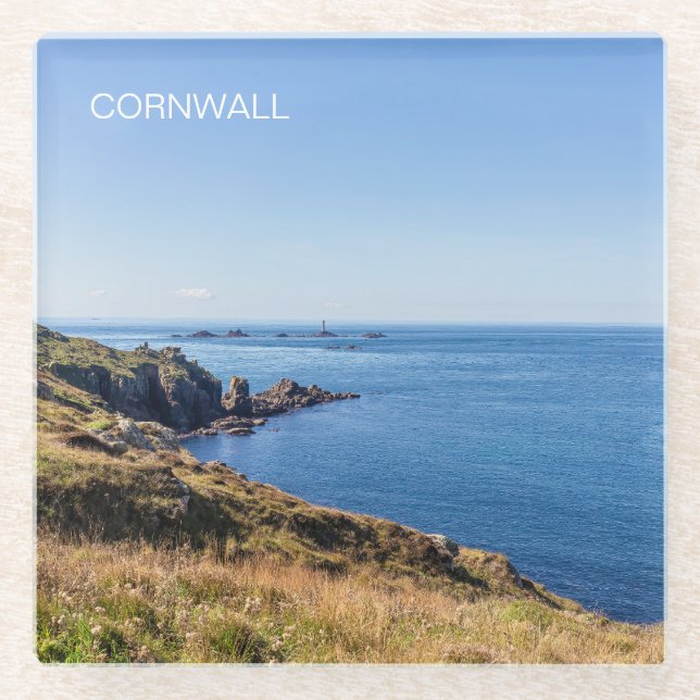 Posavasos De Vidrio Cornwall Land’s End England  (Anverso)
