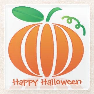Posavasos De Vidrio Corredor de Halloween de Calabaza