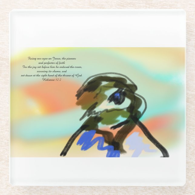 Posavasos De Vidrio corregir el jesús ocular (Anverso)