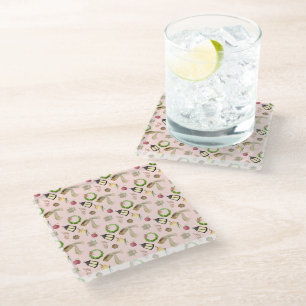 Posavasos De Vidrio Cosas cálidas y acogedoras de invierno