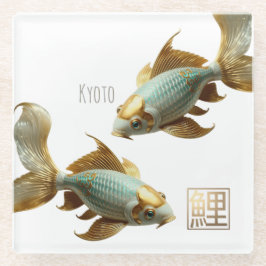 Posavasos De Vidrio Cospel de Vidrio/Cospel de Porcelana Koi