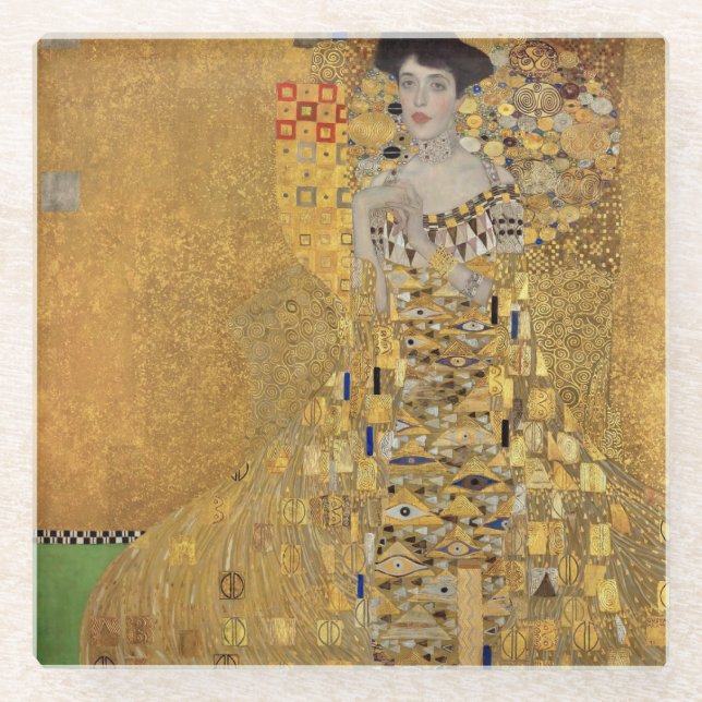POSAVASOS DE VIDRIO COSTA DE VIDRIO : GUSTAV KLIMT : ADELE BLOCH BAUT (Anverso)