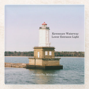 Posavasos De Vidrio Costa de vidrio ligero de la entrada inferior de l