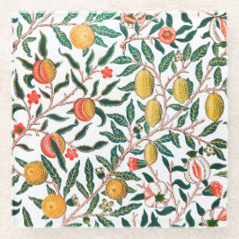 POSAVASOS DE VIDRIO COSTA DE VIDRIO : WILLIAM MORRIS : POMEGRANADOS