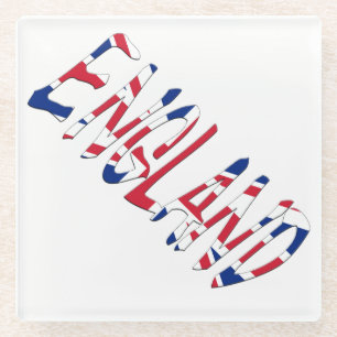 Posavasos De Vidrio Costa superior de bandera de la Unión de Inglaterr