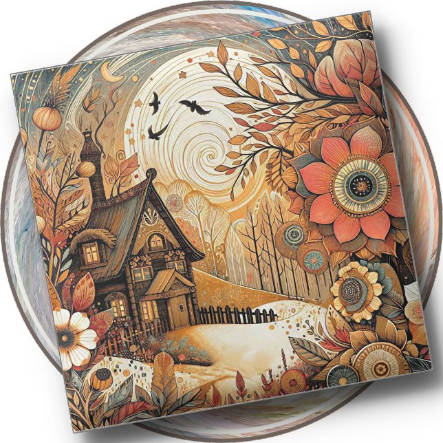 Posavasos De Vidrio COSTERA DE VIDRIO - Cabina de jardinero floral (Subido por el creador)