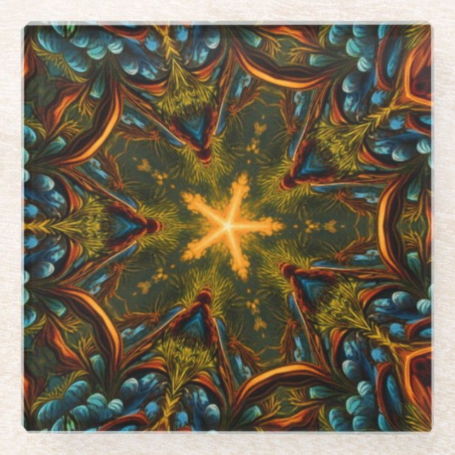 Posavasos De Vidrio Costura de Backwoods (Anverso)