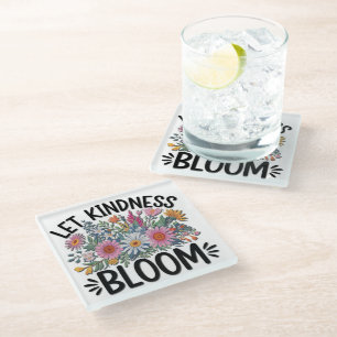 Posavasos De Vidrio Cotización/Saltos/Flores inspiradoras