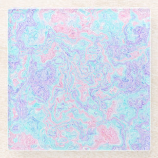 Posavasos De Vidrio Cotton Candy Swirls