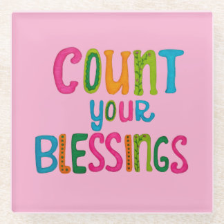 Posavasos De Vidrio Count your Blessings