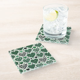 Posavasos De Vidrio Crazy Love (Verde)