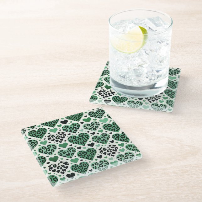 Posavasos De Vidrio Crazy Love (Verde) (Angular)