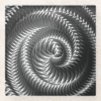 Posavasos De Vidrio Crea el tuyo - Espiral metálica - Plata