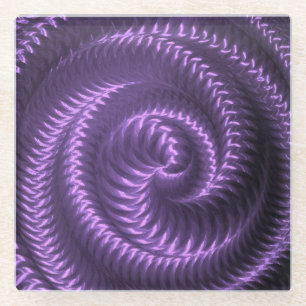 Posavasos De Vidrio Crea el tuyo - Espiral metálica - Púrpura