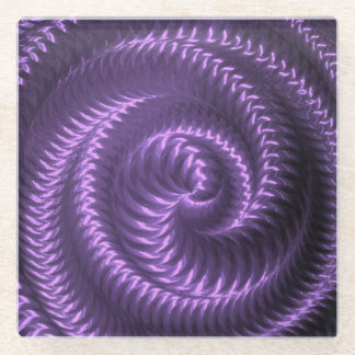 Posavasos De Vidrio Crea el tuyo - Espiral metálica - Púrpura