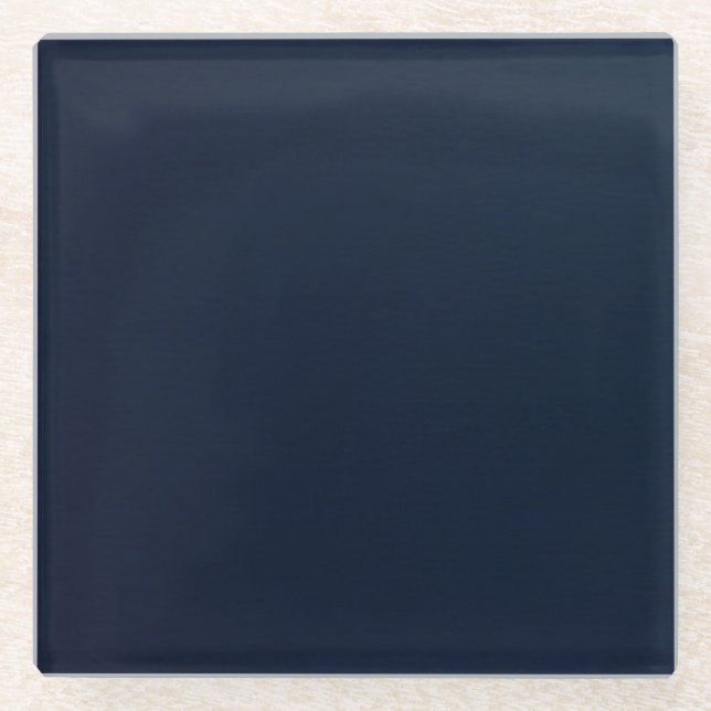 Posavasos De Vidrio Crea el tuyo - Textura oscura - Azul marino (Anverso)