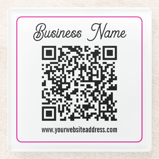 Posavasos De Vidrio Crea instantáneamente un código QR escaneable para (Anverso)