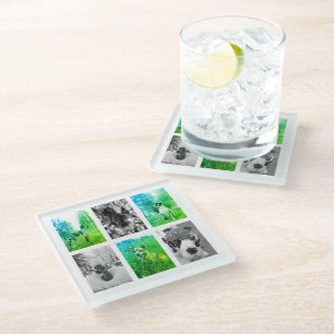 Posavasos De Vidrio Crea Tu Propia Divertida Fotografía de Perros