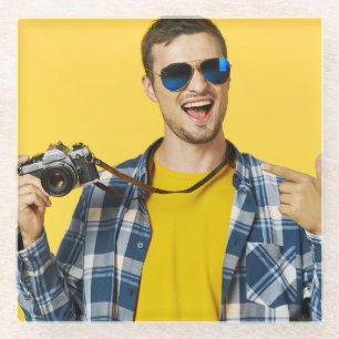 Posavasos De Vidrio Crea tu propia imagen personalizada de foto