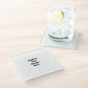 Posavasos De Vidrio Crea tu propio blanco