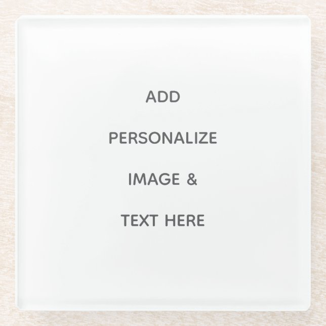 Posavasos De Vidrio Crea tu propio blanco  (Anverso)