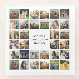 Posavasos De Vidrio Crea tu propio collage de fotos personalizado