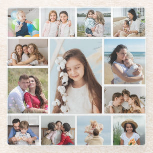 Posavasos De Vidrio Crear su propio Collage de fotos de 13