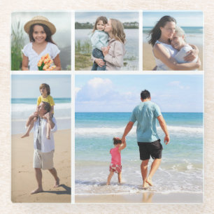Posavasos De Vidrio Crear su propio Collage de fotos de 5