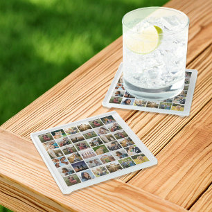 Posavasos De Vidrio Crear su propio Collage de fotos personalizado