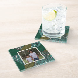 Posavasos De Vidrio Crear su propio patrón fotográfico tropical