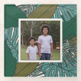 Posavasos De Vidrio Crear su propio patrón fotográfico tropical