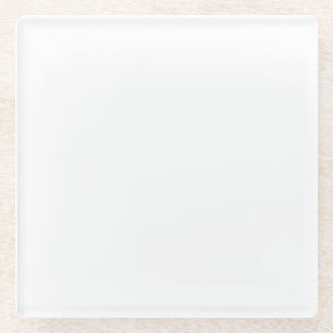 Posavasos De Vidrio Crear su propio Personalizado blanco